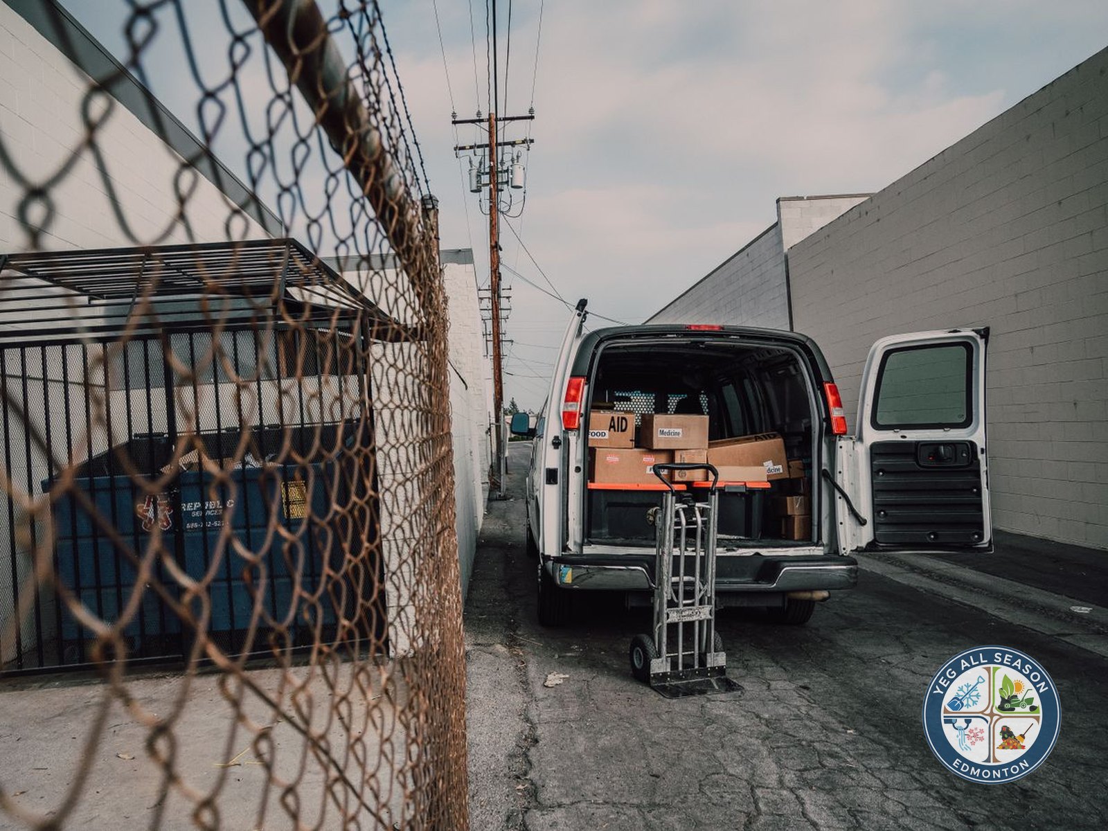 Old furniture loaded into a junk removal trailer